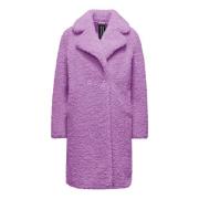 Faux Fur Shearling Jackets BomBoogie , Purple , Dames