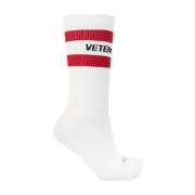 Rekbare witte katoenmix sokken Vetements , White , Dames