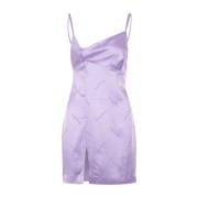 Stijlvolle Asymmetrische Halslijn Jurk Gcds , Purple , Dames