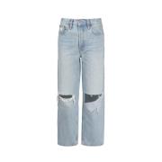 Indigo Ripped Loose-fit Jeans Re/Done , Blue , Dames