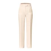 Alcano linnen broek Max Mara Studio , Beige , Dames