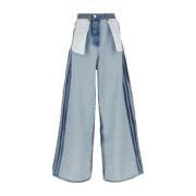 Wijde Denim Jeans voor Mannen Vetements , Blue , Heren