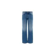 Casual Loszittende Denim Jeans Maison Margiela , Blue , Heren