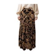 Gedrukte Maxi Rok met Hoge Taille By-Bar , Multicolor , Dames