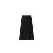 Geperforeerde Maxi Rok met Bloemmotieven See by Chloé , Black , Dames