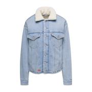 Levis Sherpa Trucker Denim Jack ERL , Blue , Dames