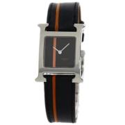 Pre-owned Leather watches Hermès Vintage , White , Dames