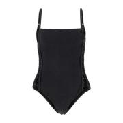 Zwarte stretch katoenen bodysuit Y/Project , Black , Dames