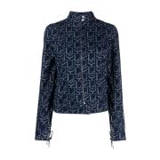 Blauwe Monogram Denim Jas Ludovic de Saint Sernin , Blue , Dames