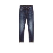 Ritchie Skinny Fit Lage Taille Jeans Dondup , Blue , Heren