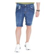 Blauwe Denim Shorts voor Mannen Jeckerson , Blue , Heren