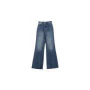 Blauwe Flare Jeans - Trendy Model Ami Paris , Blue , Dames
