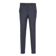 Blauwe Wollen Broek met Riemlussen PT Torino , Blue , Heren