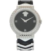 Pre-owned Leather watches Versace Pre-owned , Black , Dames