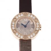 Pre-owned Leather watches Cartier Vintage , Brown , Dames