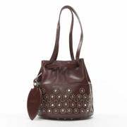 Pre-owned Leather handbags Alaïa Pre-owned , Brown , Dames