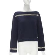 Pre-owned Cashmere tops Chanel Vintage , Blue , Dames