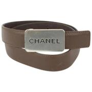 Ongebruikte Riem, Lengte: 33,5 Chanel Vintage , Brown , Dames