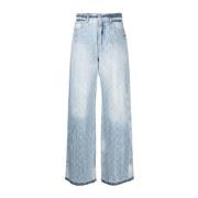 Wide Leg Denim Jeans Amiri , Blue , Dames