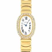 Pre-owned Metal watches Cartier Vintage , White , Dames