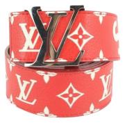 Tweedehands riem Louis Vuitton Vintage , Red , Dames