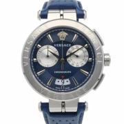 Pre-owned Stainless Steel watches Versace Pre-owned , Blue , Heren