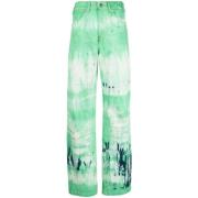 Zuur Groene Denim Jeans Darkpark , Green , Dames