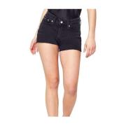 Zwarte Denim Cowboy Shorts Calvin Klein , Black , Dames