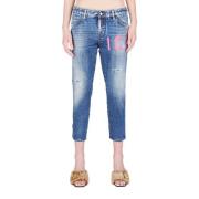 Icon Crop Jeans - Medium Wassen Dsquared2 , Blue , Dames