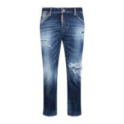 Trendy Cropped Jeans Dsquared2 , Blue , Dames