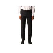 Tasmania Slim Fit Wollen Broek Emporio Armani , Black , Heren