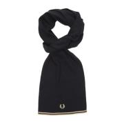 Dubbele Lijn Sjaal Fred Perry , Black , Heren