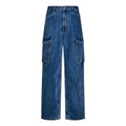 Blauwe Denim Cargo Jeans voor Heren Givenchy , Blue , Heren