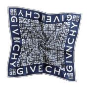 Zijden Sjaals, Elegant en Luxueus 4G Motief Foulard Givenchy , Blue , ...