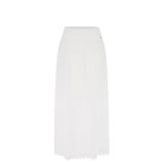 Elegante Katoenen Bell Rok voor Dames Guess , White , Dames