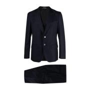 Slim Fit Wollen Pak - C-Huge Hugo Boss , Blue , Heren