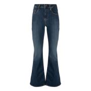 Slim-fit jeans met hoge taille en uitlopende pijpen Levi's , Blue , Da...