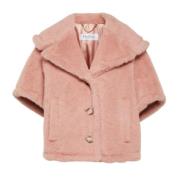 Teddy Alpaca en Wol Jas Max Mara , Pink , Dames