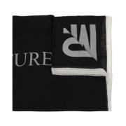 Scarf with logo Moschino , Black , Dames