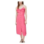 Samy Fluid Midi -jurk Pepe Jeans , Pink , Dames