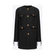 Double-Breasted Coats Pinko , Black , Dames