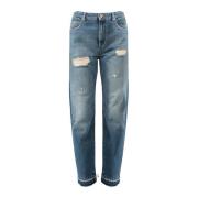 Versleten denim jeans Pinko , Blue , Dames