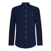 Blauw Slim-Fit Overhemd met Button-Down Kraag Polo Ralph Lauren , Blue...