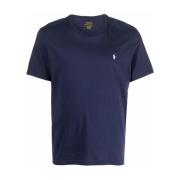 Blauw Katoenen T-shirt met Polo Pony Borduursel Polo Ralph Lauren , Bl...