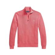 Half-Zip Sweater met Honingraatstructuur Polo Ralph Lauren , Red , Her...