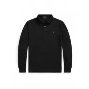 Slim Fit Polo Shirt met Lange Mouwen in Zwart Polo Ralph Lauren , Blac...