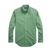 Slim Fit Katoenen Overhemd Polo Ralph Lauren , Green , Heren
