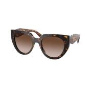 Stijlvolle zonnebril in Havana Prada , Brown , Dames