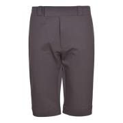 Casual stalen grijze shorts Prada , Gray , Heren