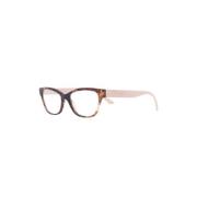 Bruin/Havana Optisch Montuur Prada , Pink , Dames